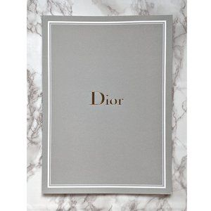 Dior gray paper folder with gold monogram office